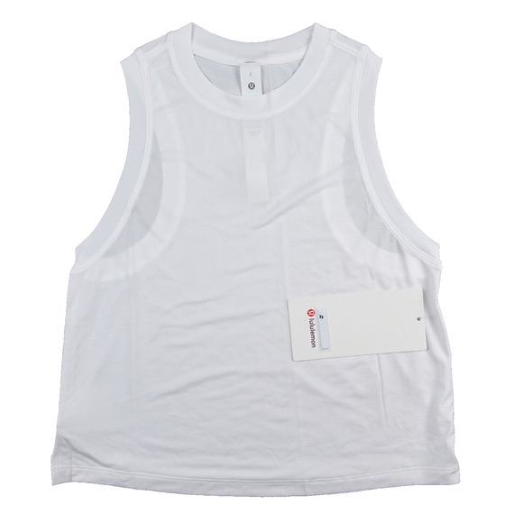 New Lululemon Size 12 Ultralight Waist Length Lightweight Tank Top WHT White $48 - Picture 1 of 7